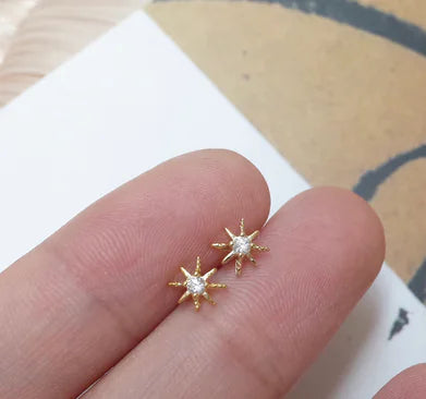 Mini Star Stud Earrings in 925 Sterling Silver