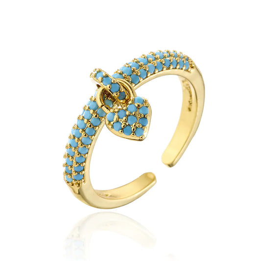 18K Gold Love Open Ring
