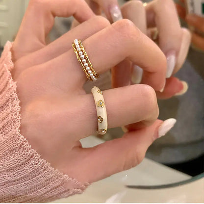 Pearl Bamboo Joint Ring
