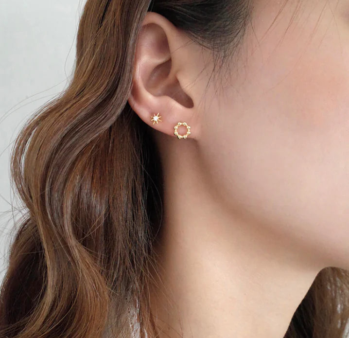 Mini Star Stud Earrings in 925 Sterling Silver