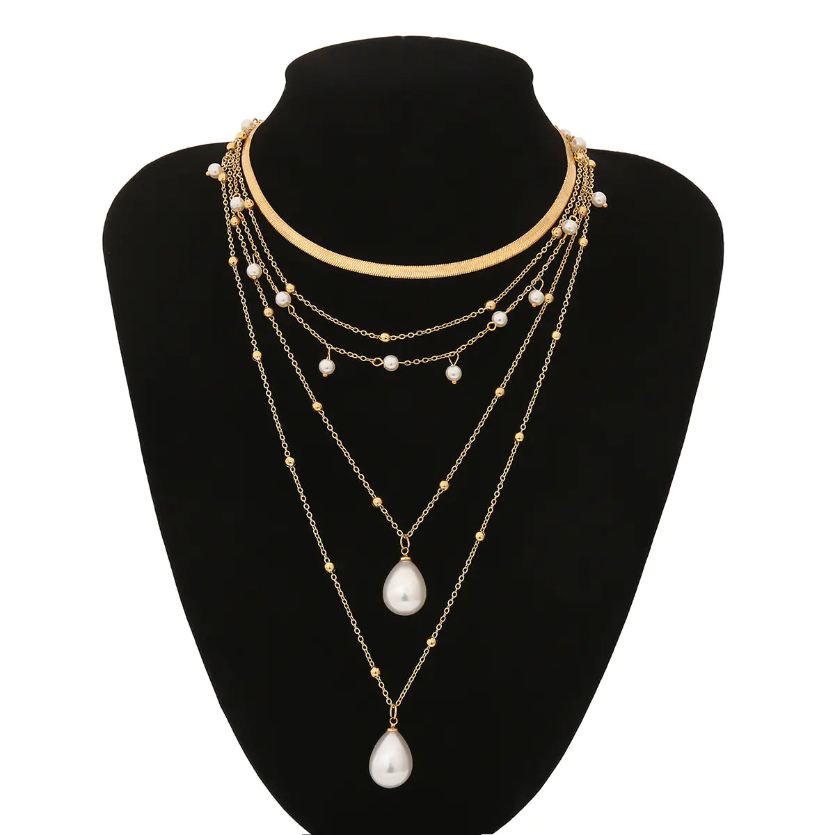 Exaggerated Portrait Coin Multi-Element Necklace