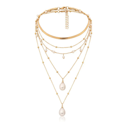 Exaggerated Portrait Coin Multi-Element Necklace